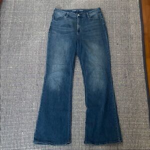 Old Navy Dark Blue Flare Jeans - Wide Leg